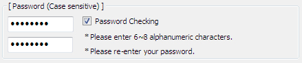 Password setting