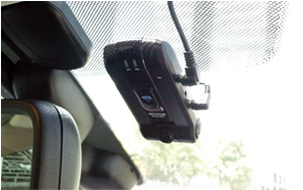 3. Connect cable and attach on windshield
