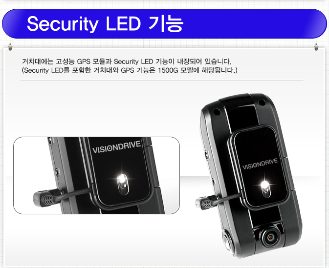 ġ뿡  GPS  Security LED  Ǿ ֽϴ.(Security LED  ġ GPS  1500G 𵨿 شմϴ.)